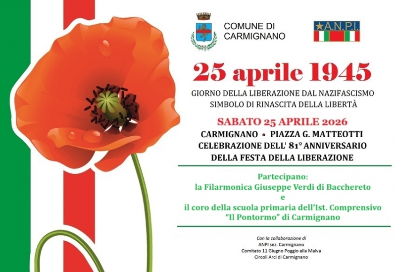 25 aprile - Carmignano celebra l\'81� anniversario della Liberazione